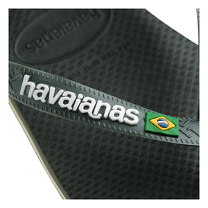 Havaianas - Brasil Logo Flip Flops | Olive Green