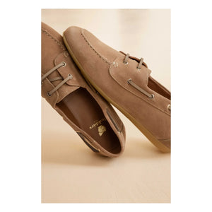 Bobbies - Betsy Suede Boat Shoe | Beige