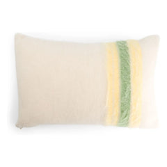 The Socialite Family - Carino rectangular striped mohair cushion | Yellow