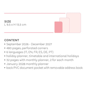 Legami - 2026/2027 16-Month Daily Photo Diary - Travel Stickers - Small