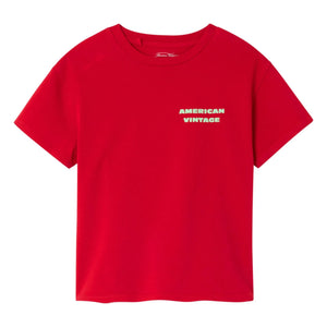 American Vintage - Fizvalley Running Club T-Shirt | Pomegranate