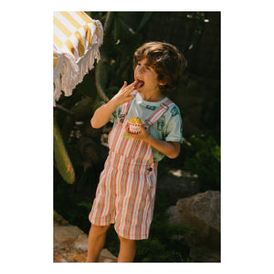 Favorite People - Lasagna Striped Short Jumpsuit | Pink