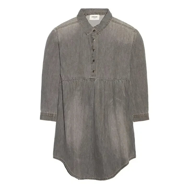 Finger in the Nose - Darlin Denim Dress | Gray Denim