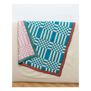 Tarta Gelatina - Checkered Double-Sided Blanket | Pink