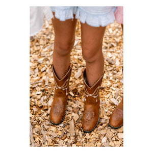 Bootstock - Santiags Bow Deri | Kahverengi