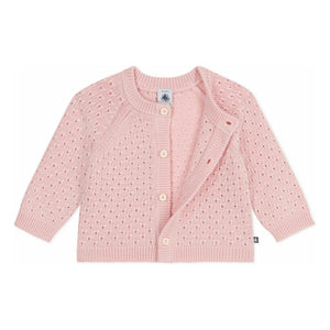 Petit Bateau - Light Pink Wool Cardigan