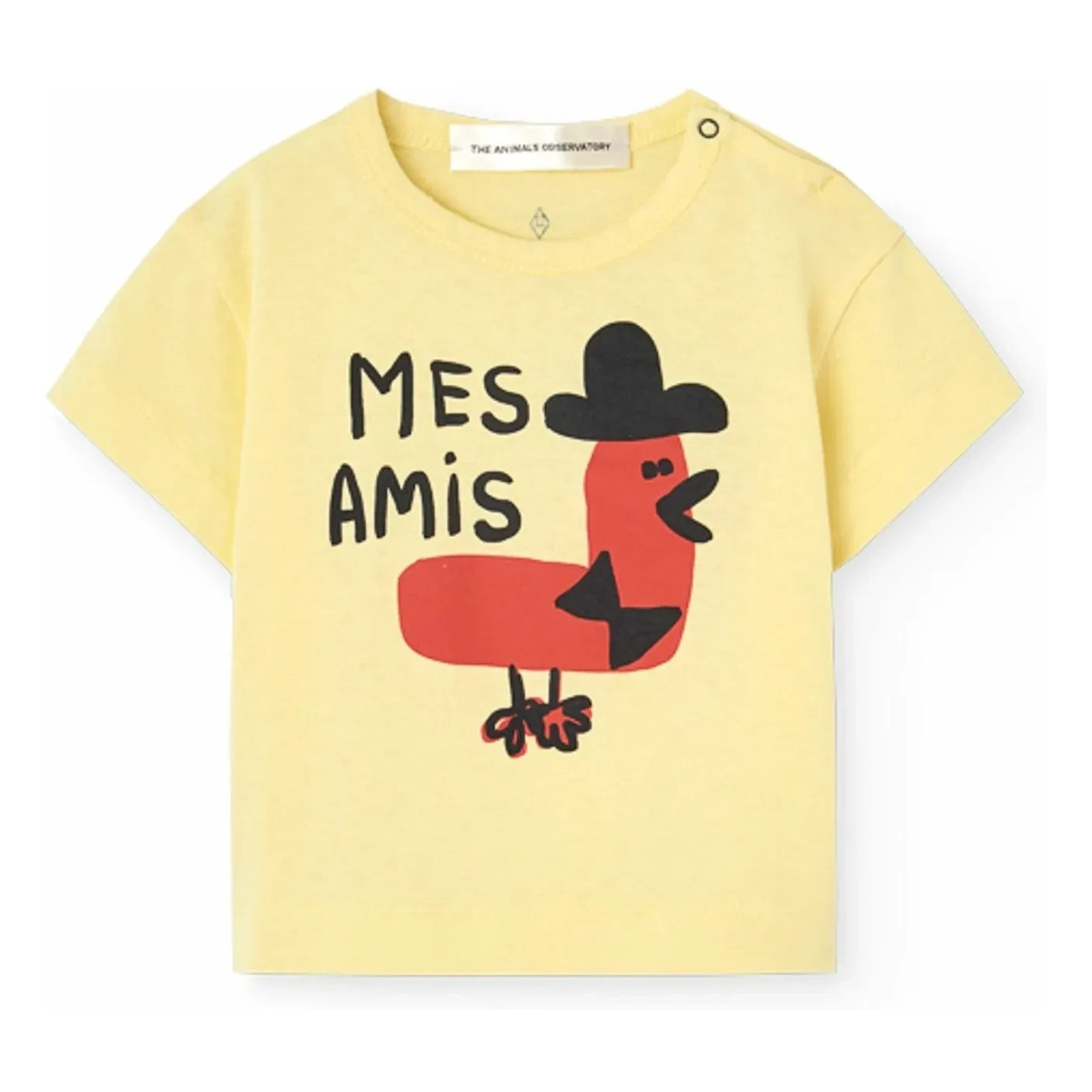 The Animals Observatory - Mes Amis Pangolin T-Shirt Organic Cotton | Yellow