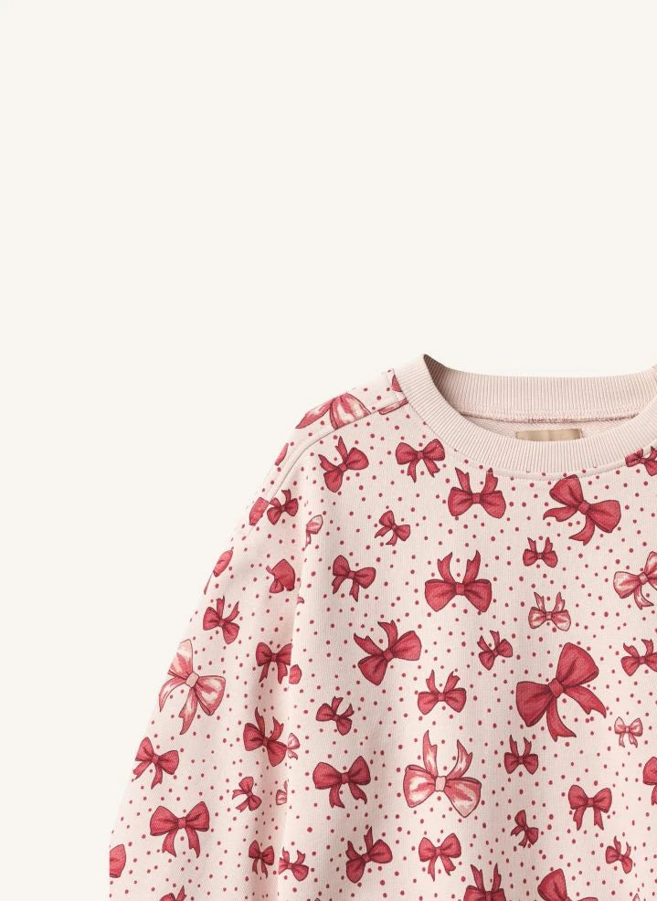 Wheat - Lia Knotted Sweatshirt, Organic Cotton | Candy Pink