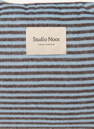 Studio Noos - Çizgili yün bebek bakım çantası | Açık mavi