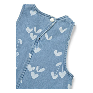 Liewood - Angelica Bib Dress with Hearts | Blue