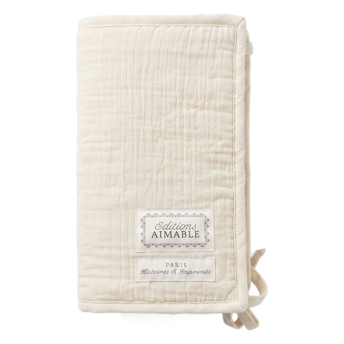 Editions Aimable - Théodore baby crib bumper | Ivory Muslin