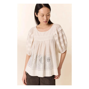 Leon & Harper - Cindie Organic Cotton Blouse | White