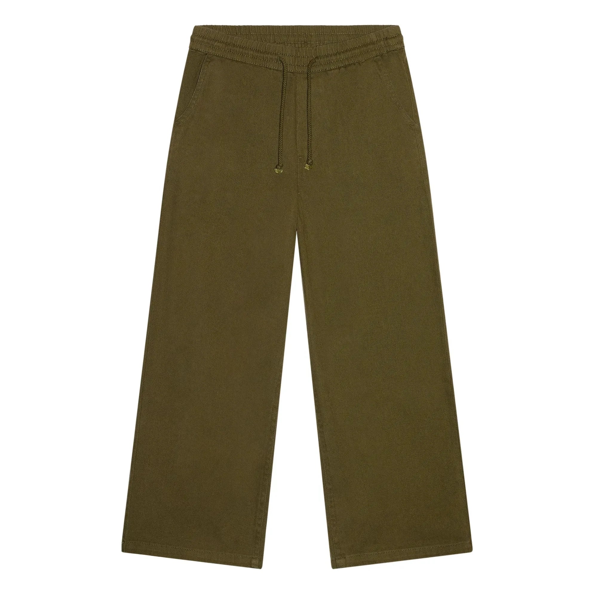 Smallable Kid - Burt Twill Wide Leg Trousers | Khaki