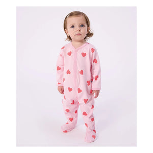 Petit Bateau - Sleep Well Hearts PB Pajama | Pink