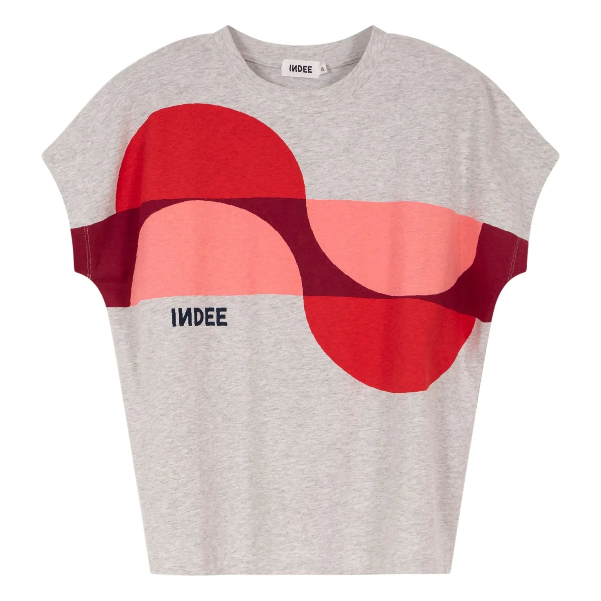 Indee - Printed Mink T-Shirt | Gray Melange
