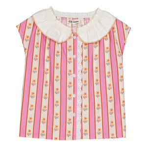 Hello Simone - Camille Striped Blouse | Pink
