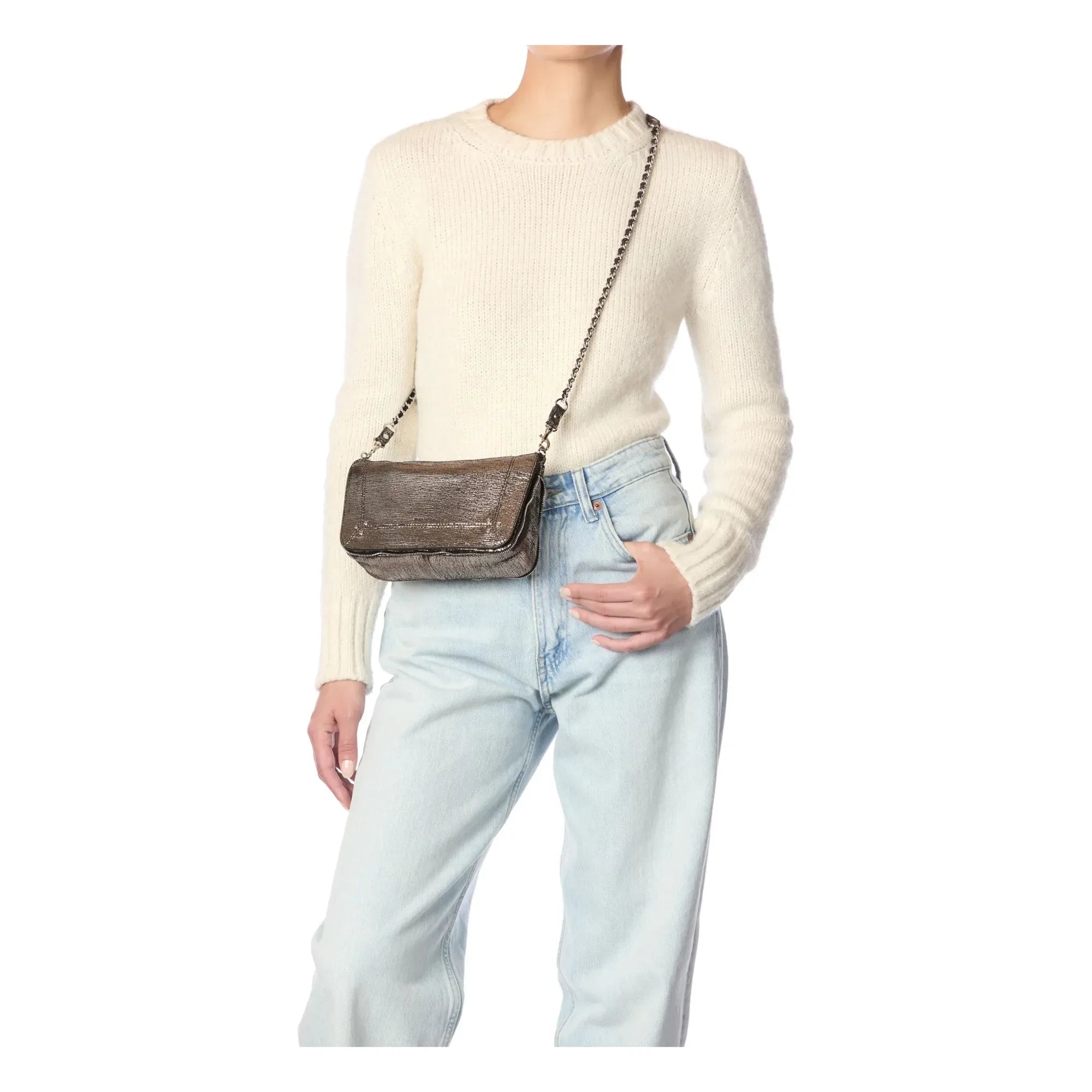 Jérôme Dreyfuss - Bag Bobi S Chèvre Lamé | Champagne