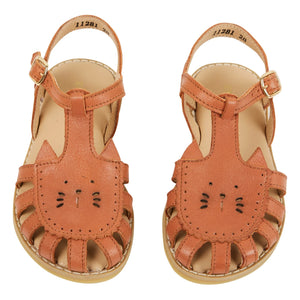 Emile et Ida - Mistigri Cat Sandals | Camel