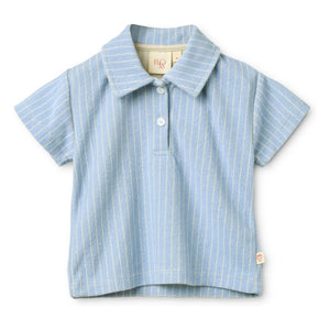 Flöss - Norh Striped Polo T-Shirt | Blue