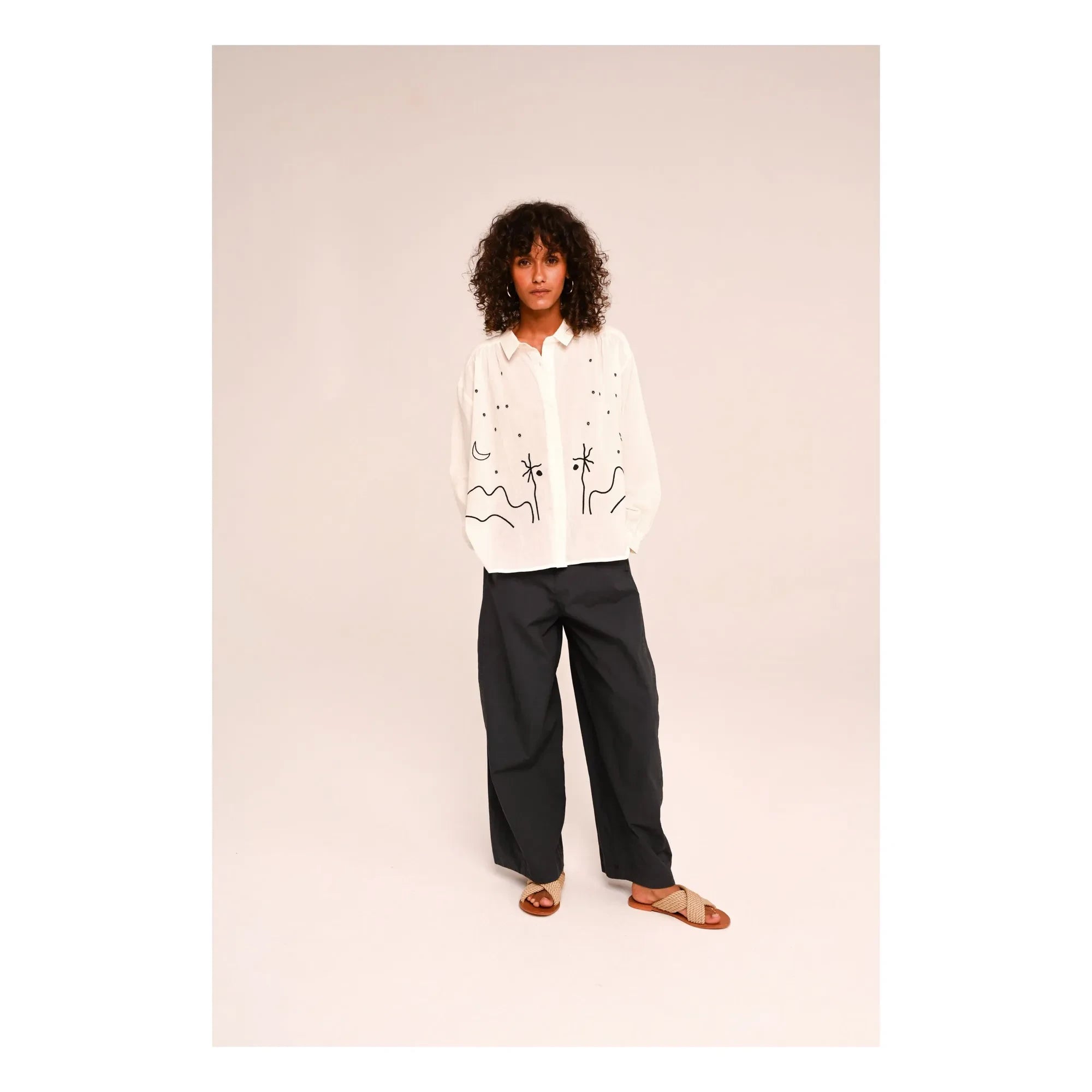 Sacrécoeur - Ali Casa Cotton Voile Shirt | Black