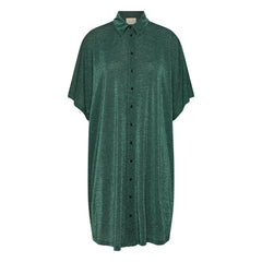 Momoni - Asado Metallic Dress | Green