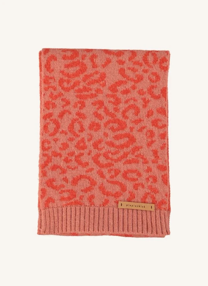 Piupiuchick - Leopard Wool Scarf | Pink