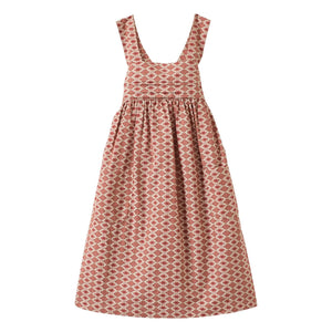Caramel - Abelia Geometric Dress | Brick Red
