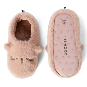 Liewood - Aviaja Cat Slippers Made from Recycled Fibers | Pink