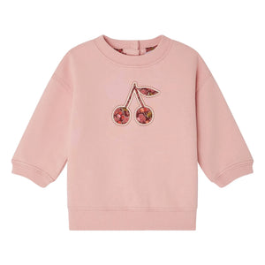 Bonpoint - Dahlia Organic Cotton Fleece Sweatshirt | Powder Pink