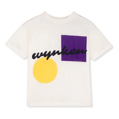 Wynken - Geometric Organic Cotton T-Shirt | Off-White