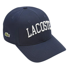 Lacoste - Wordmark Logo organik pamuk şapka | Lacivert