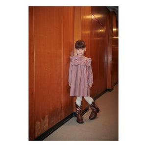 Copenhagen Colors - Embroidered Checked Dress | Pink