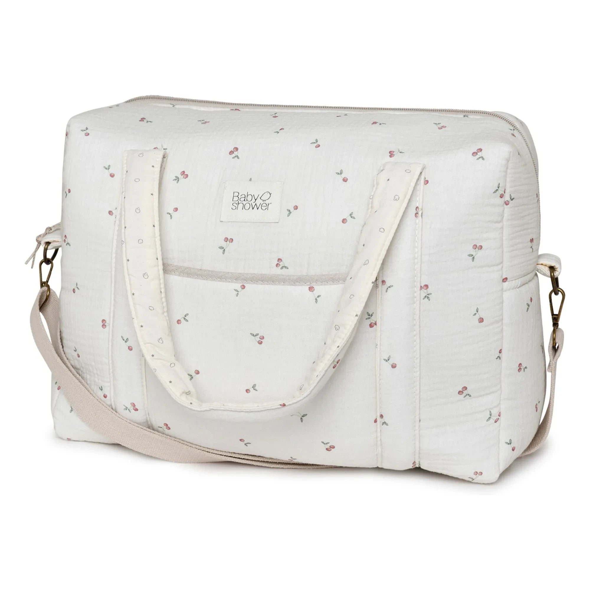 Babyshower - Camila Cherries Baby Care Bag | Ecru