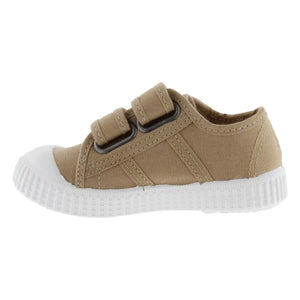 Victoria - Tiras Canvas Scratch Sneakers | Camel
