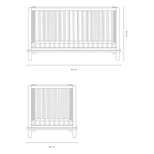 Nobodinoz - Latitude 70x140 Convertible Crib and Junior Bed Extension | Oak
