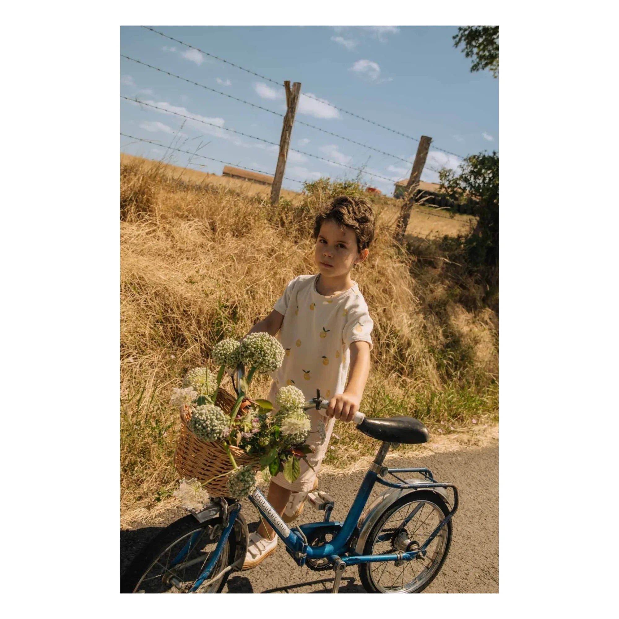 Studio Bohème - Essential T-Shirt Lemons Organic Cotton Sponge | Off-White