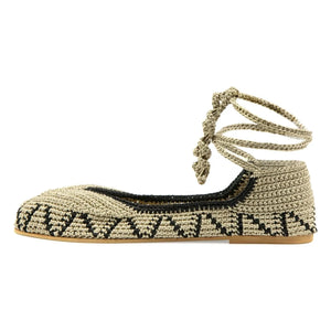 Kashura - High Ballet Flats Pistachio Coffee | Brown