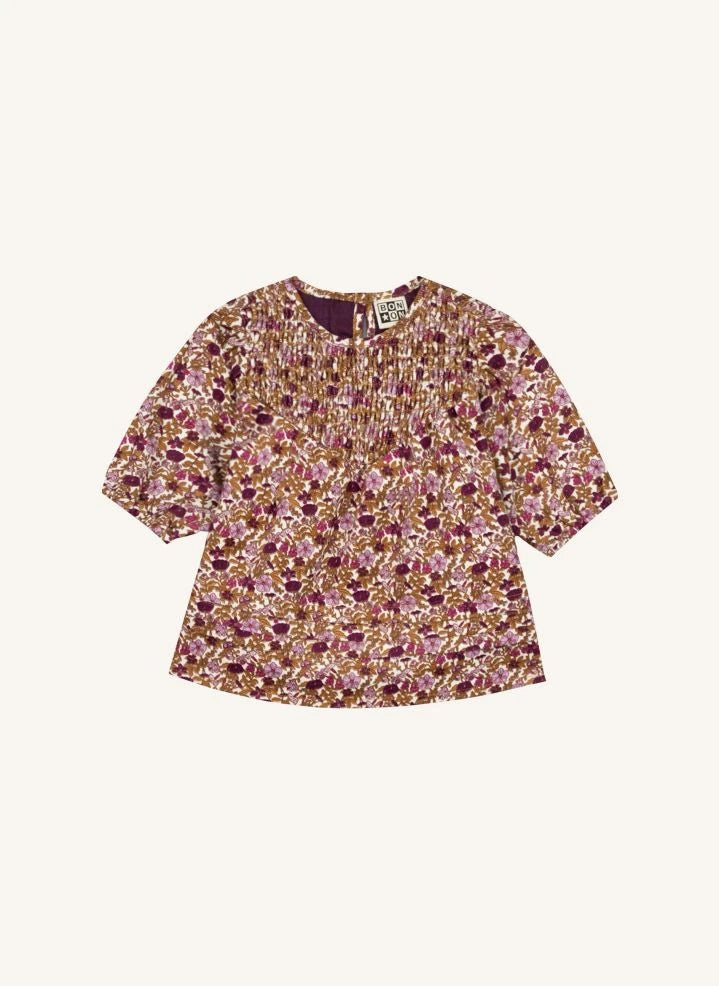 Bonton - Perle Fleurie Baby Ruched Dress | Karamel