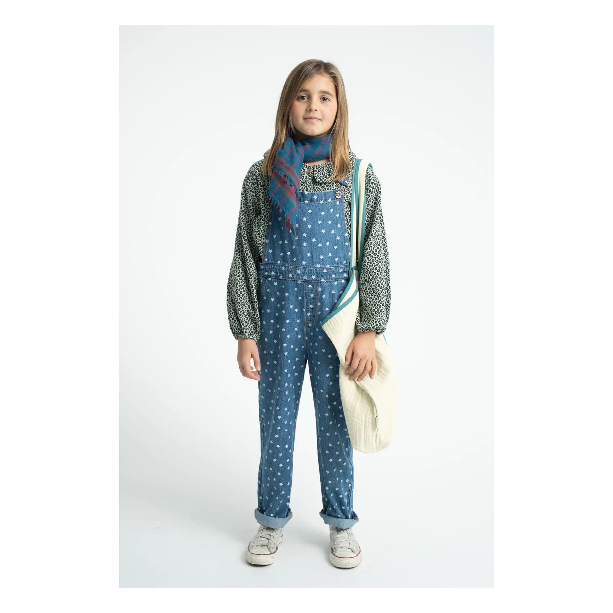 Piupiuchick - Star Denim Dungarees | Blue