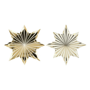 Meri Meri - Belle Epoque Gold Star Plates - Set of 8 | Gold