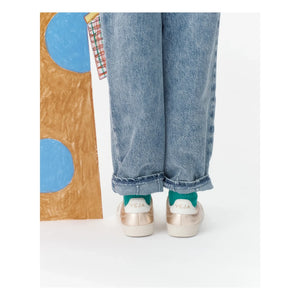 Veja - O.T. Leather Volley Sneakers, Elastic Laces | Gold