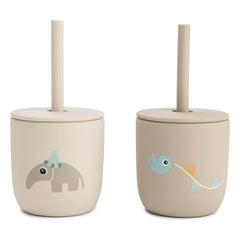 Done by deer - Pipette Celebration Glasses - Set of 2 | Sand