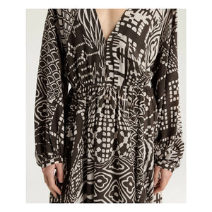Momoni - Francisco Silk Dress | Chocolate