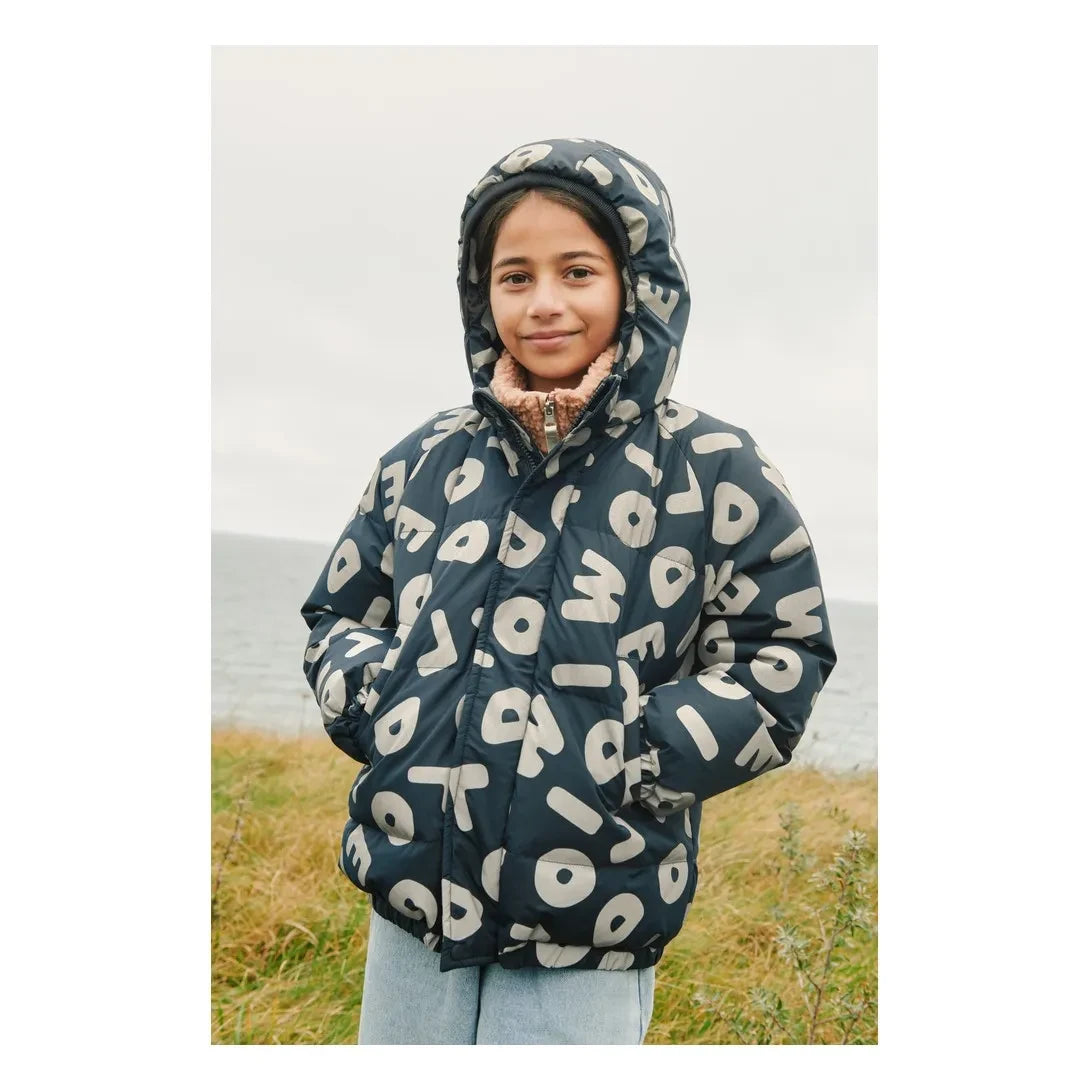 Liewood - Adelina Reflective Down Jacket Made from Recycled Fibers | Navy