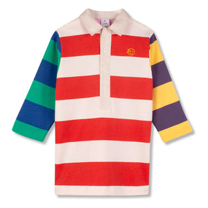 Wynken - Striped Organic Cotton Dress | Ecru