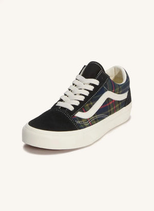 Vans - Old Skool Check Lace-Up Sneakers | Black