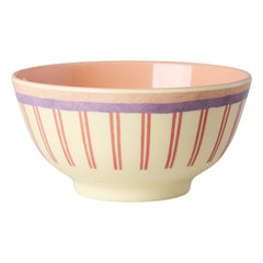 Rice - Striped Melamine Bowl | Cream