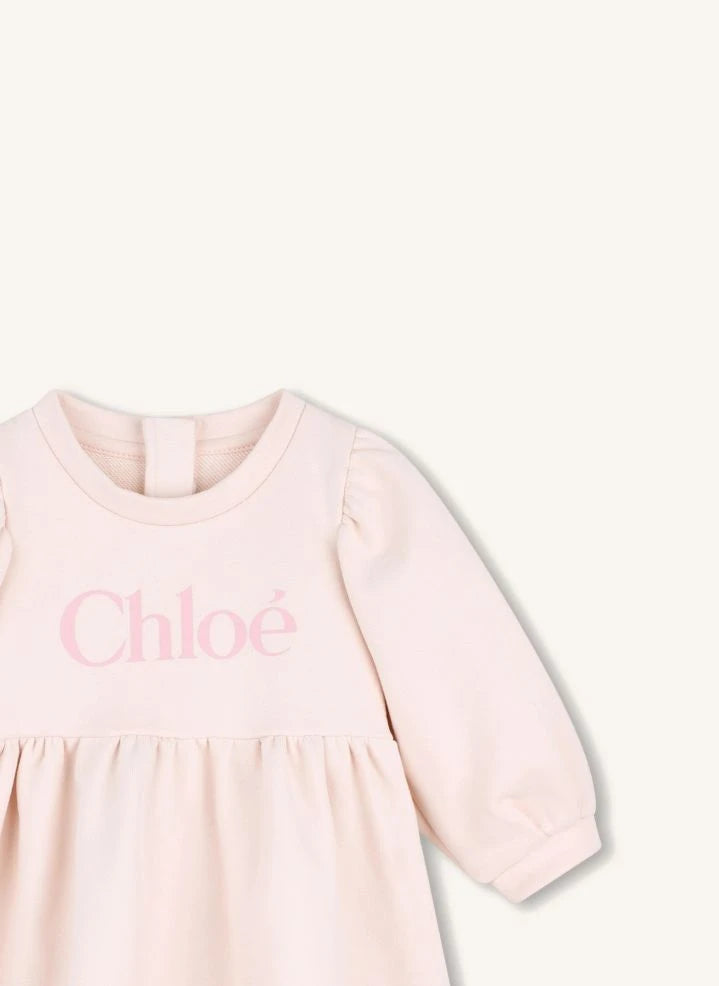 Chloé - Chloé organic cotton fleece dress | Peach