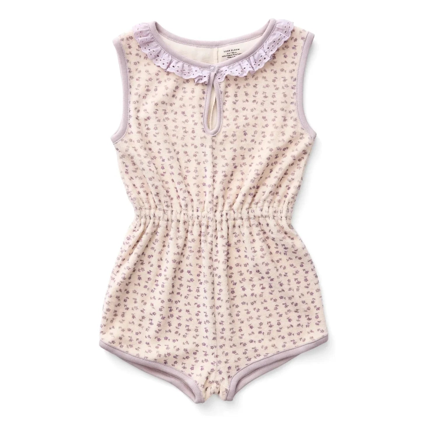 Soor Ploom - Combishort Club Fleurie Organic Cotton | Off White