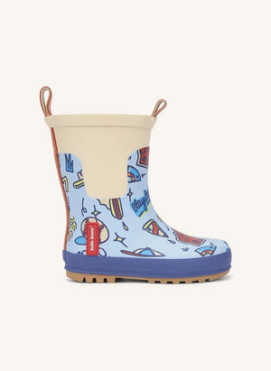 Hello Hossy - Baseball Themed Rain Boots | Blue